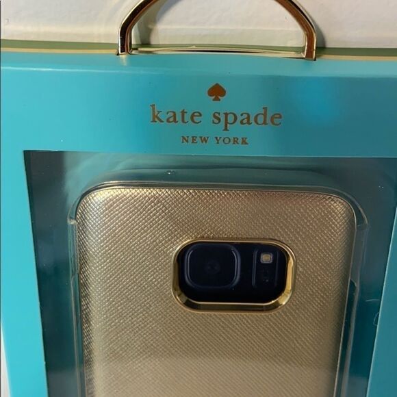 NWT Kate Spade iPhone 7S Gold Leather Case - Picture 2 of 4